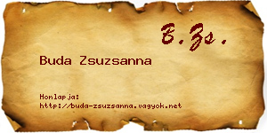 Buda Zsuzsanna névjegykártya